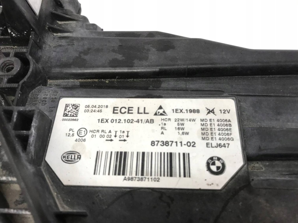 фото №13, Лампа ліва передня bmw 3 f30 f31 lci 8738711-02