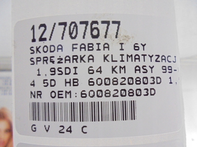 фото №9, Skoda fabia i компрессор кондиционера 6q0820803d 1,9sdi 447220-8127