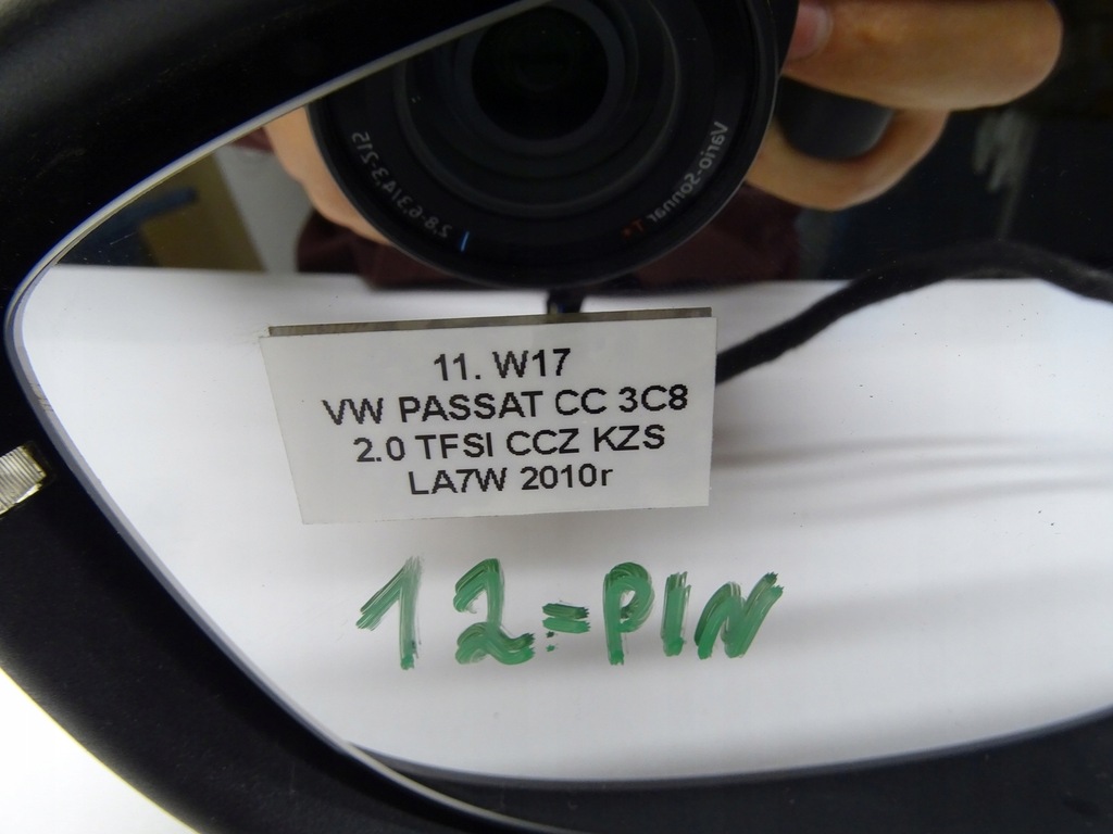 фото №11, Зеркало левая левый перед la7w 12 pin vw passat cc