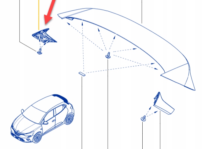фото №9, Молдинг крышки спойлер renault clio v 960320029r