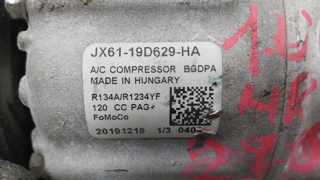фото №7, Компрессор кондиционера jx61-19d629-ha puma mk2 focus mk4 kuga mk3 1.0 eb