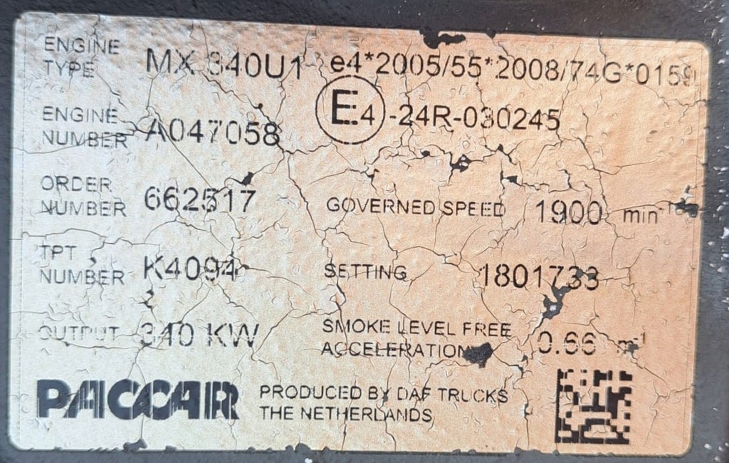 фото №7, Kpl двигатель mx 340u1 daf xf cf 105 410/460/510km e5