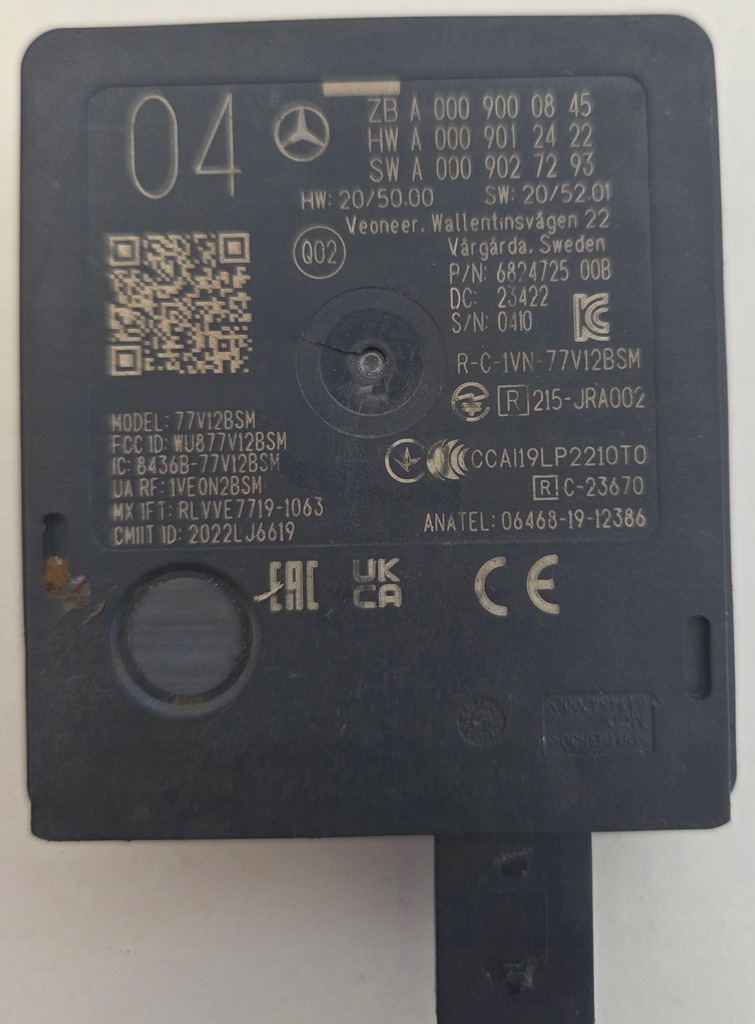 фото №1, Датчик поперечина движения ассистент мертвого pola mercedes a0009000845