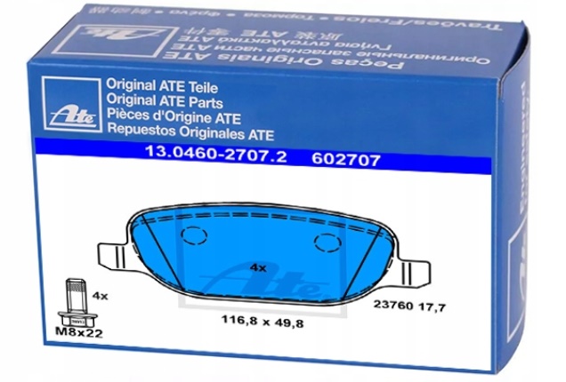 фото №1, Тормозные колодки тормозные задняя alfa romeo brera 1.8 tbi 2.0