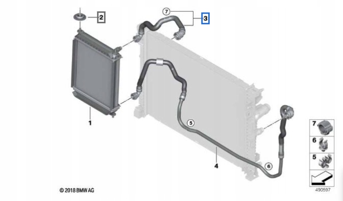 фото №1, Шланг труба wody bmw x7 g07 19- 17129894789