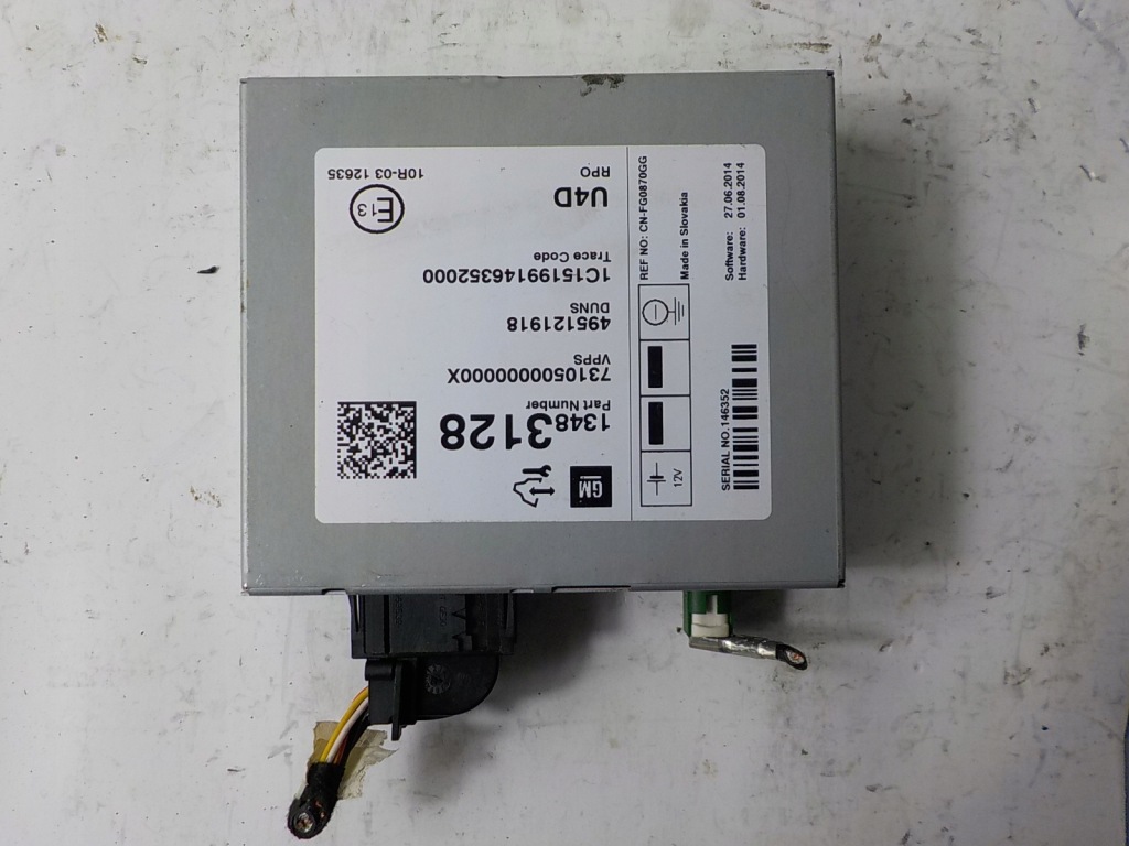 фото №1, Opel zafira c модуль блок управления радио 13483128 u4d