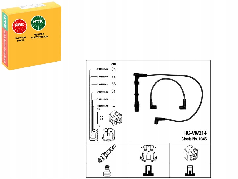 фото №1, Ngk945 набор трубопровод зажигания seat cordoba,