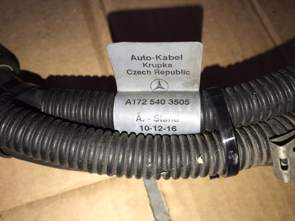 фото №5, Mercedes оригінальний номер w172 w204 кабель плюсовий клема піротехнічна a1725403505