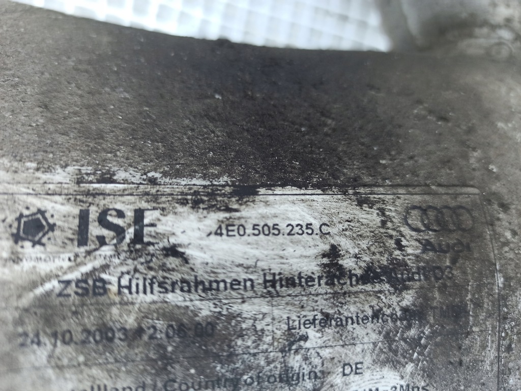 фото №7, Audi a8 d3 подрамник балка подрамник задняя задние 4e0505235c