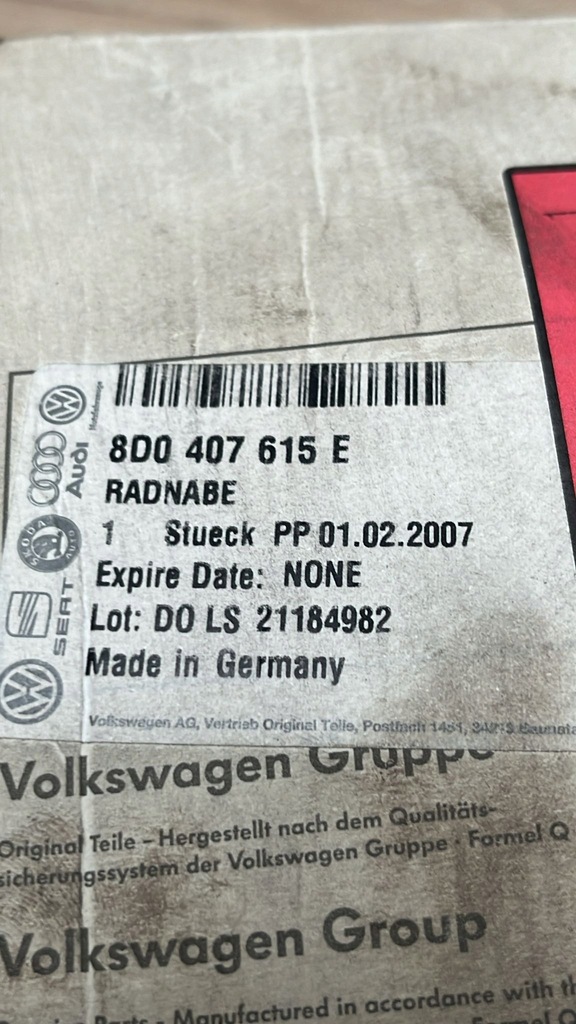 фото №3, 8d0407615e ступица колеса оригинальный номер