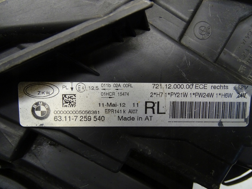 фото №11, Лампа фара правая правый перед передняя bmw f30 7259540