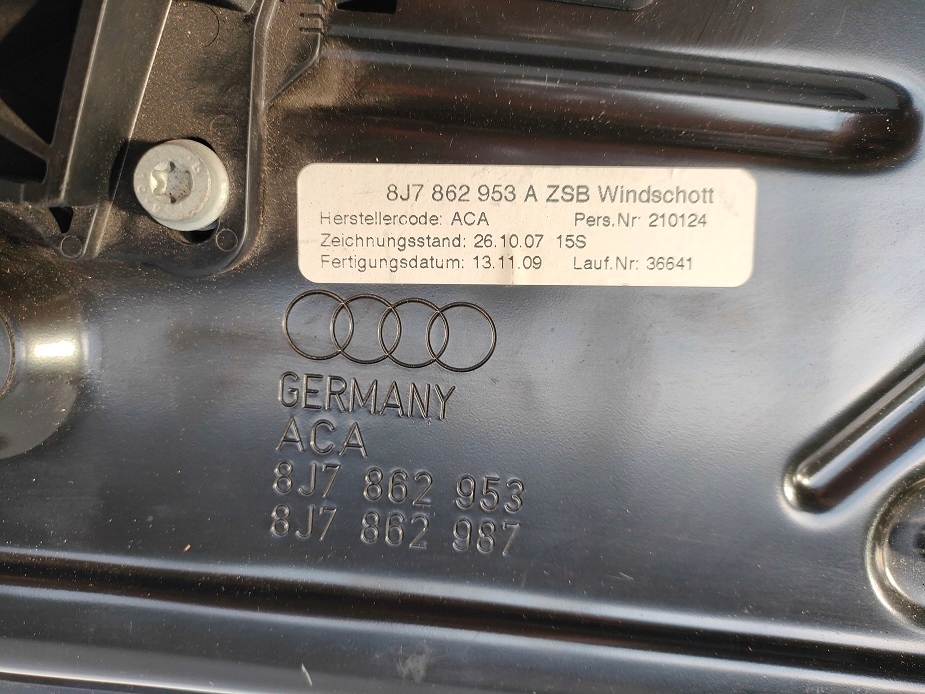 фото №7, Ветрозащитный экран 8j7862953a audi tt 8j cabrio windshot