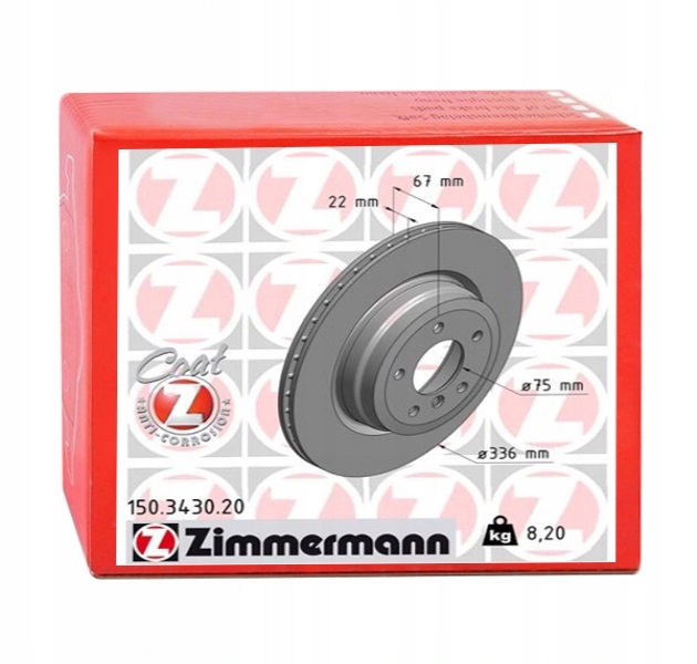 фото №1, Zimmermann 150.3430.20 диск гальмівна