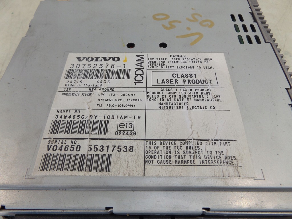 фото №2, Volvo v50 радіо cd