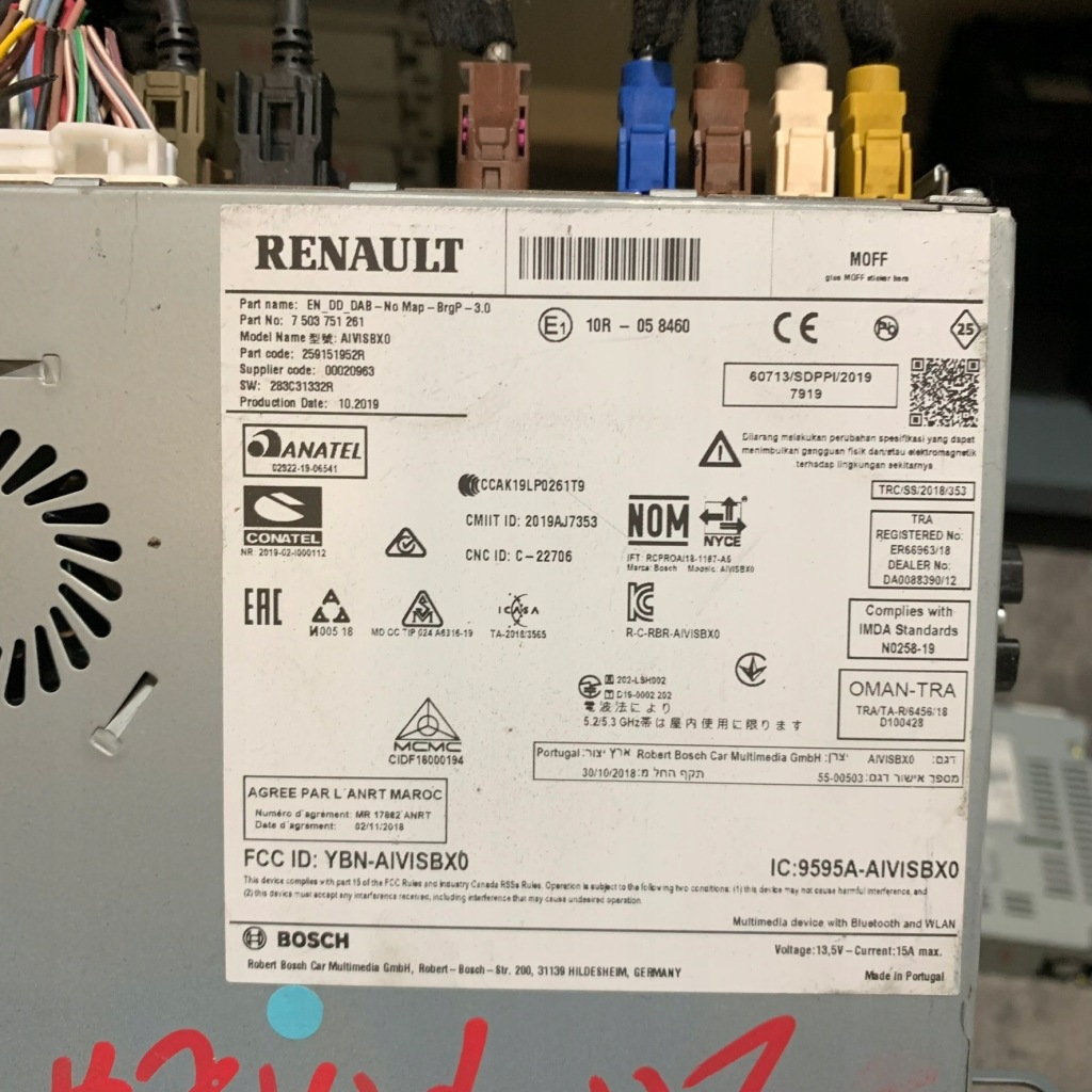 фото №2, Renault zoe ii модуль радіо навігація gps 259151952r