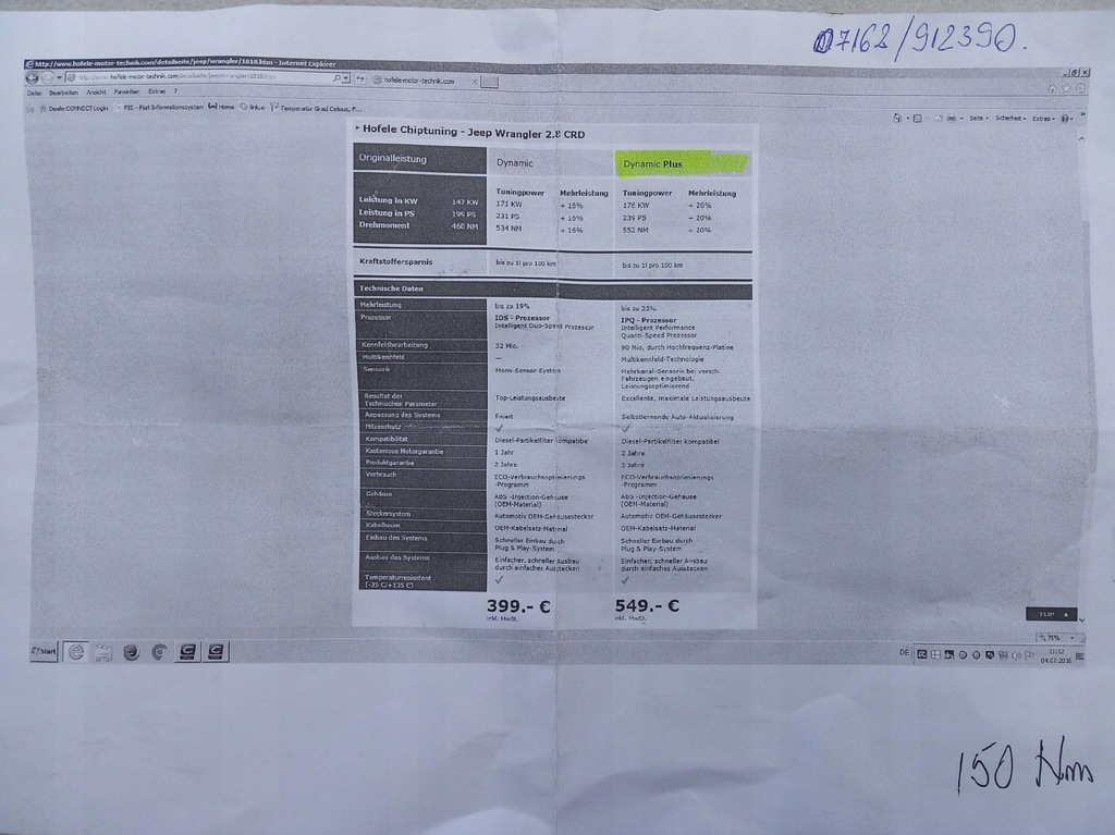 фото №6, Jeep wrangler 2,8 crd чіп hofele dynamic pro