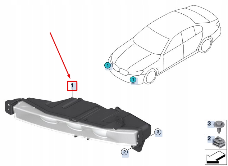 фото №2, Bmw 7 g11 передняя часть left fog light 63177342953