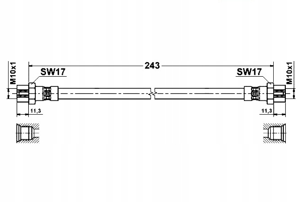 фото №1, Ate шланг тормозной elast. skoda yeti vw eos sci