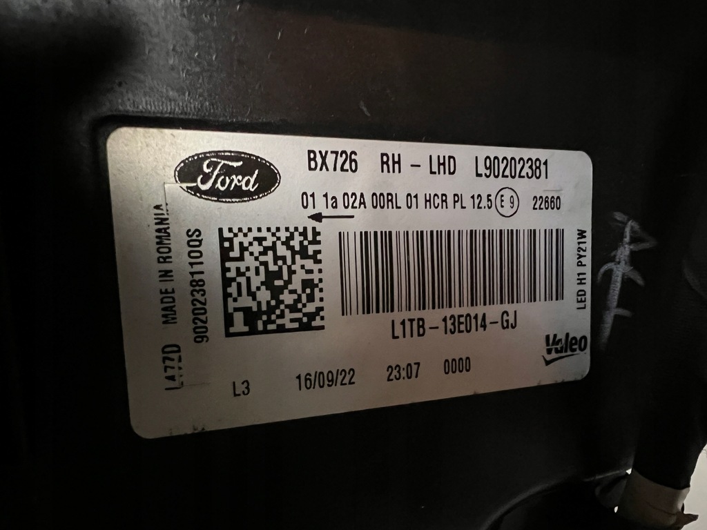 фото №11, Ford puma mk2 ii full led лампа ліва права фара лівий правий демонтаж