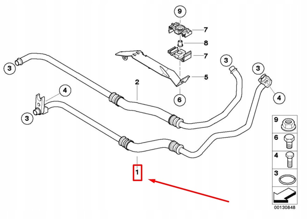 фото №8, Шланг радиатора масла двигателя bmw x5 e53 7527127 17227527127 оригинальный