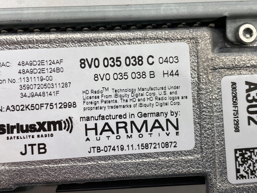 фото №8, 2016 audi a3 s3 8v панель / радиопроигрыватель cd/dvd/gps 8v0035038c