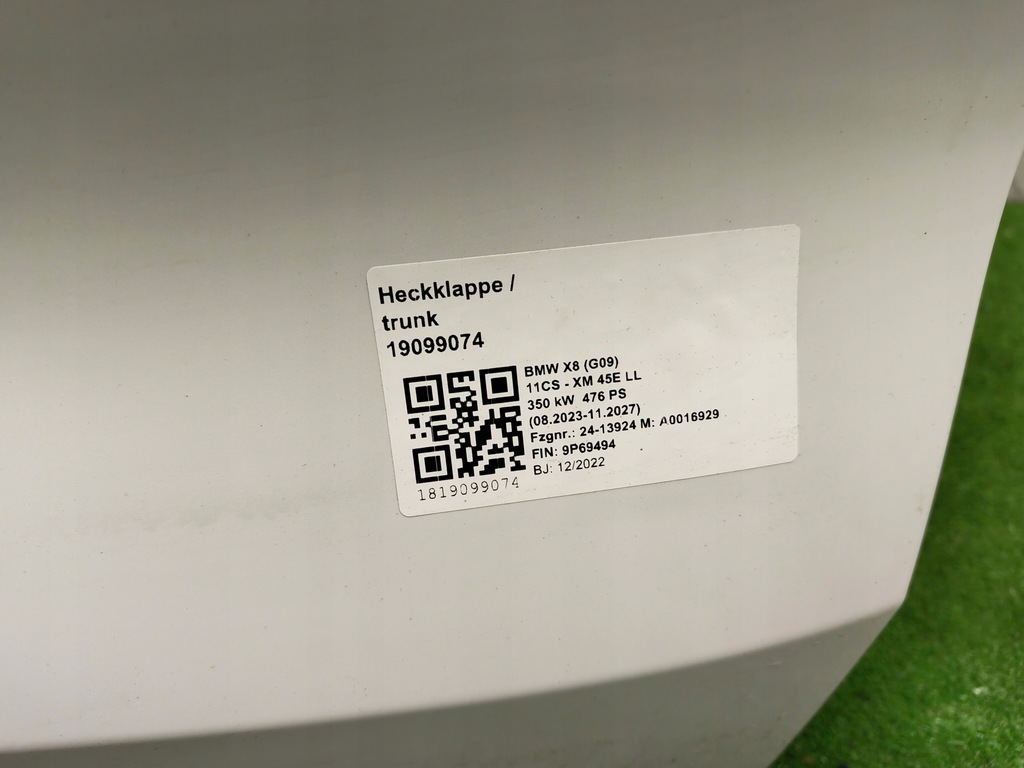 фото №5, Bmw xm g09 кришка багажника задня багажника a96 камера електрика