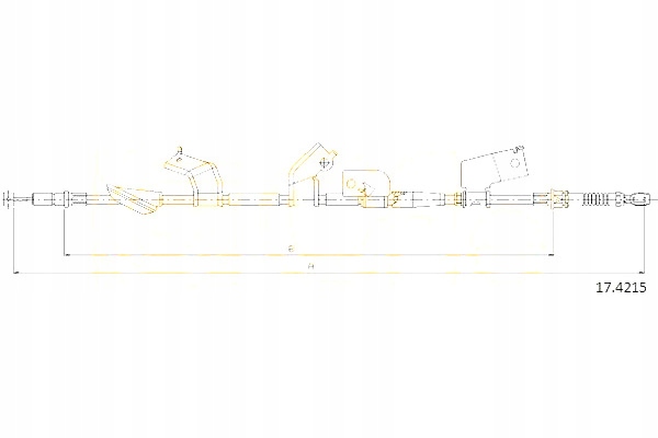 фото №1, Cofle трос тормоза ручного honda civic vii hatch