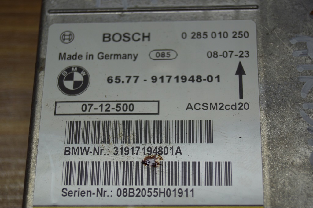 фото №6, Датчик модуль подушка безопасности bmw x5 e70 9171948