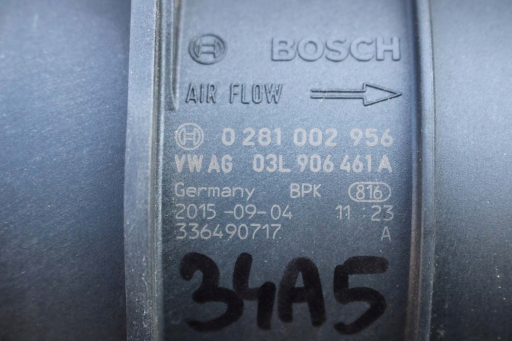 фото №11, Vw audi skoda датчик массового расхода воздуха расходомер 03l906461a 03l 906 461 a массовый pow