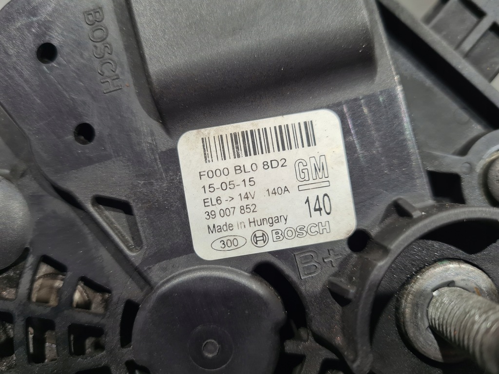 фото №6, Генератор 140a opel zafira c insignia a insignia b 2.0 cdti b20dth 170km