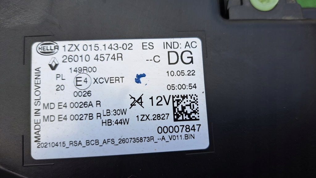 Renault megane 5 v full led фара передня комплект Зі Шроту