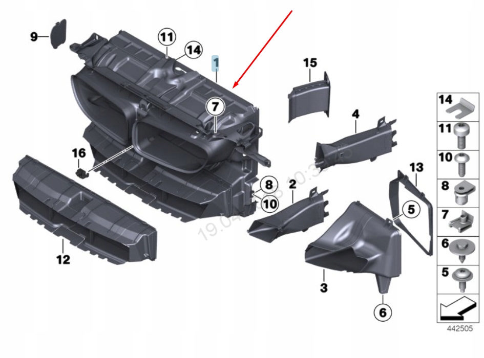 фото №9, Bmw 6 f06 передняя часть радиатор air воздуховод 51647211508 7211508 2016