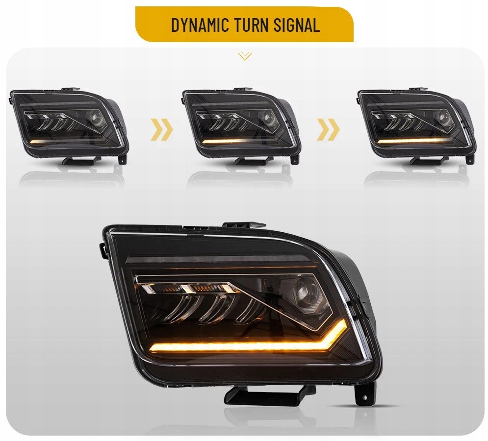 фото №9, Фары лампы l+r vland led динамические europa ford mustang v 5 2004-2009