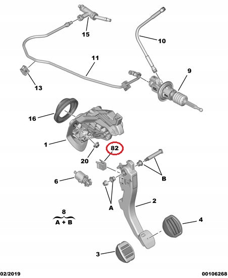 фото №7, Оригінальний номер peugeot 9820342980 кліпса педалі зчеплення