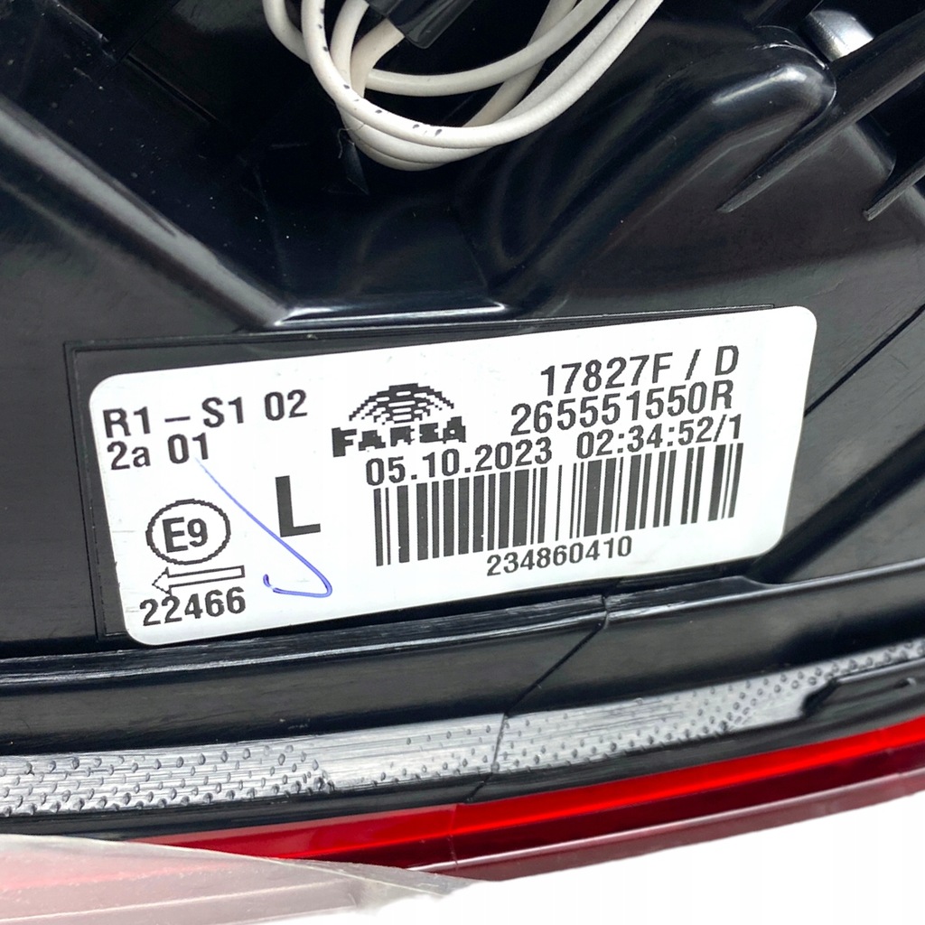 фото №16, Nowa оригинальная лампа левый задняя renault clio v 265551550r