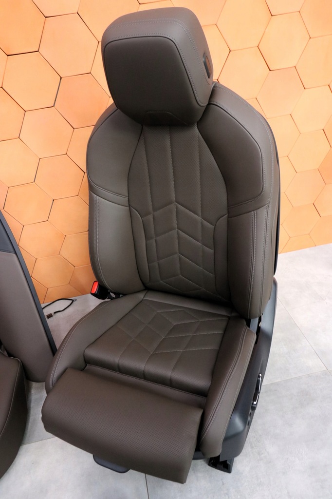 фото №10, Bmw 5' g60 салон сиденья с подогревом память veganza espresso коричневый bowers