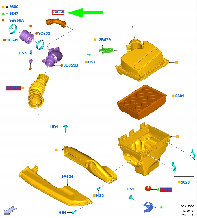 фото №7, Ford edge mk2 wąż фильтра воздуха e1gq-6a886-ac 1899783 оригинальный