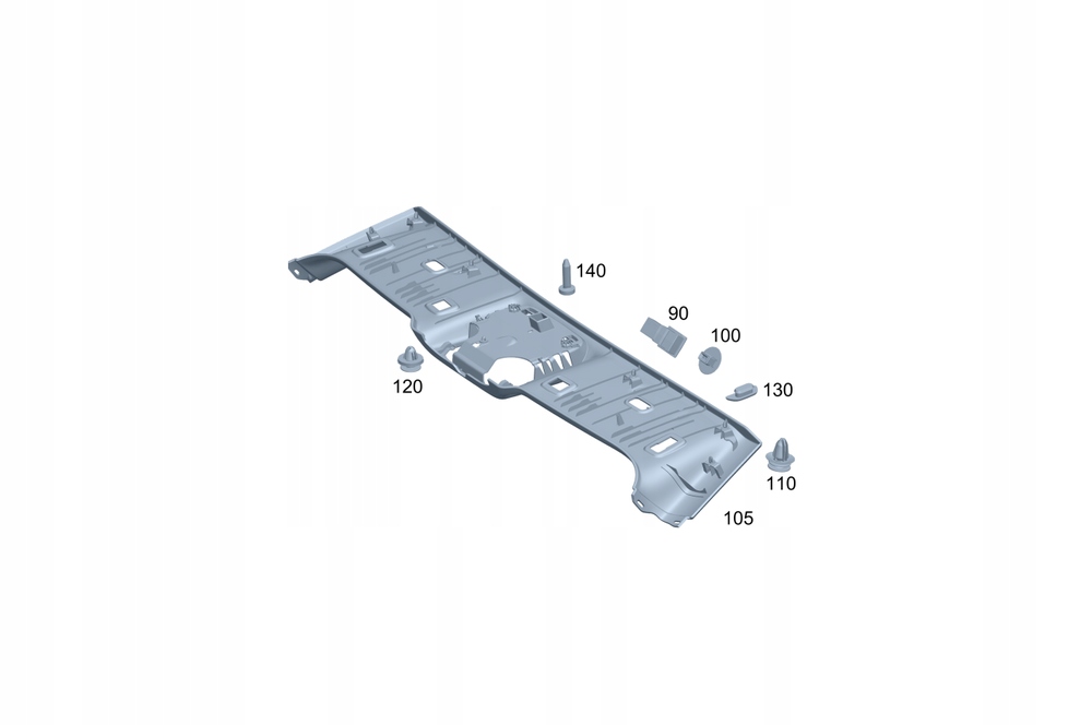 Mercedes-benz cle a236 стеля захист дах a2366909900 в Україні