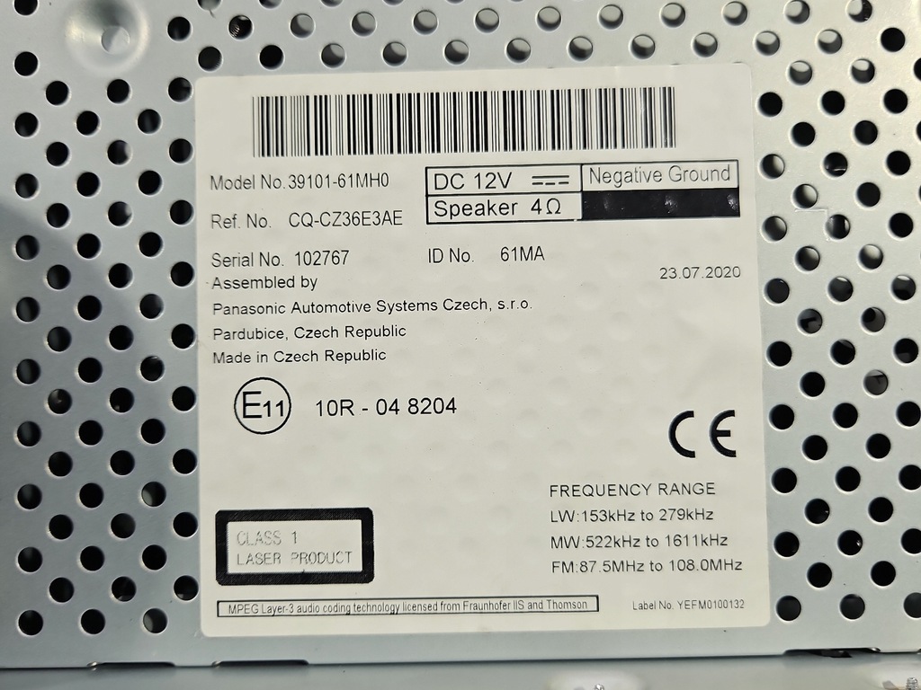 фото №8, Радио заводской suzuki sx4 s-cross 13-21 39101-61mh0 радиопроигрыватель