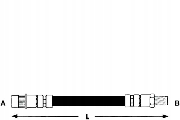 фото №1, Lpr шланг тормозной p peugeot 306 93- lpr