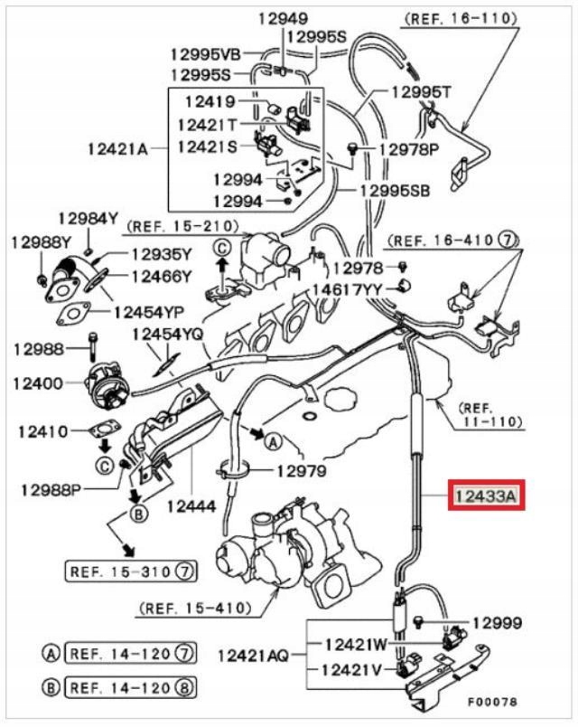фото №3, Шланг трубка выбросы выхлопных газов mitsubishi pajero oem