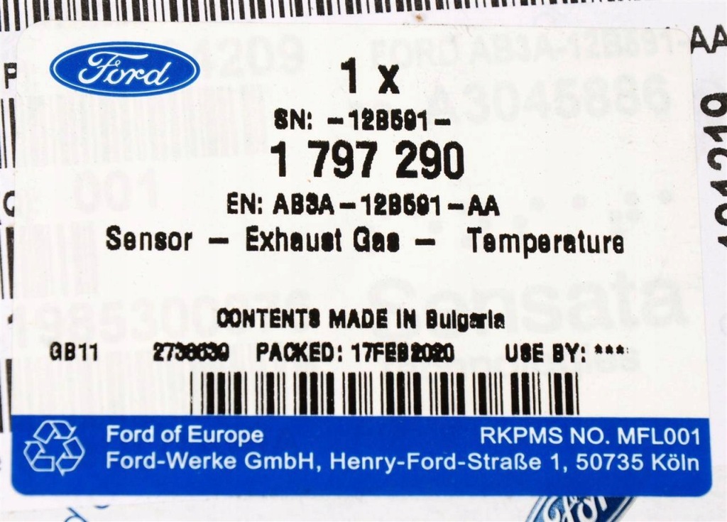 фото №4, Датчик температуры выхлопных газов ranger 2,2 3,2 duratorq