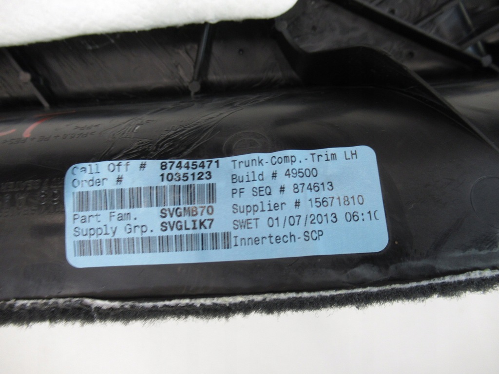 фото №8, Защита багажника корпус обивка левая bmw e70 x5