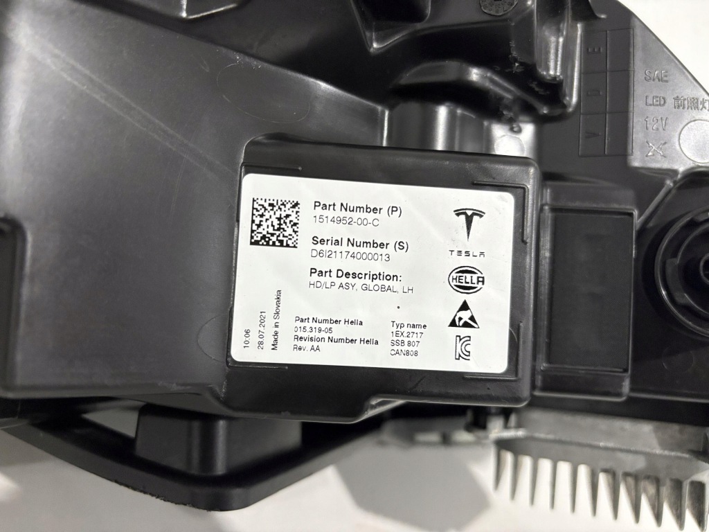 фото №14, Tesla model 3 лампа левая передняя перед full led 1514952-00-c tesla model 3