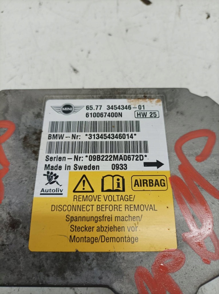 Датчик подушка безпеки 3454346 mini one ii 2006-2013 Ціна