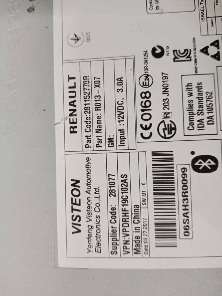 фото №7, Renault twingo iii радіо bluetooth 2017r