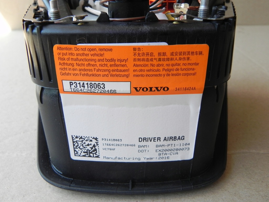 фото №6, Volvo v60 s60 ii v40 cc подушка подушка безопасности водителя idealny