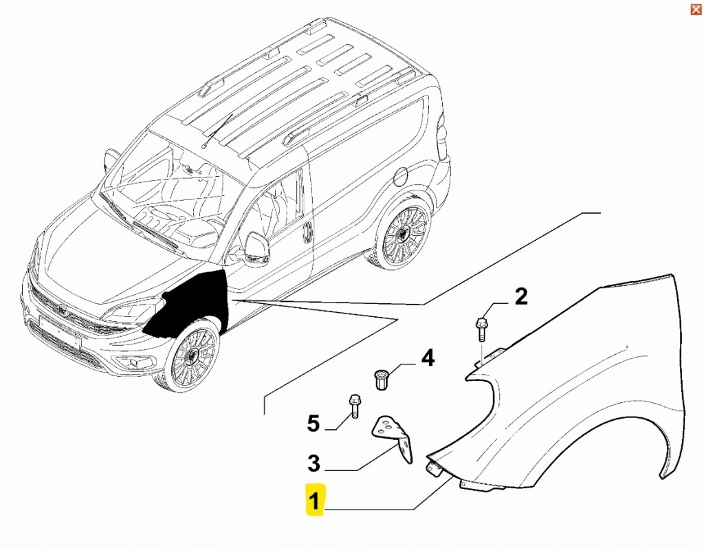 Купити Fiat оригінальний номер 51973882 крило