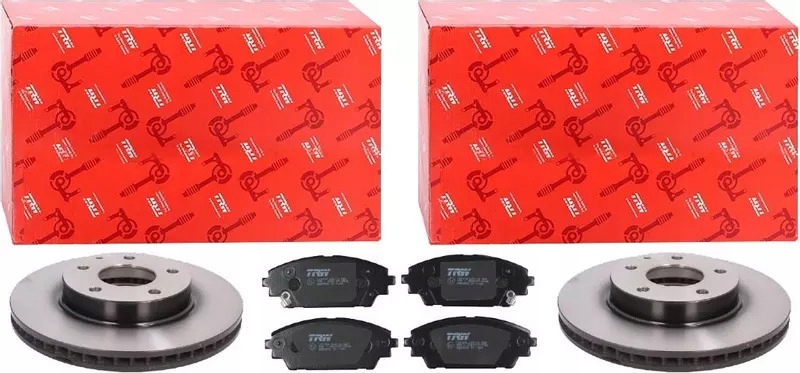 фото №1, Trw тормозные диски+ тормозные колодки перед mazda 3 bm cx-3 280mm