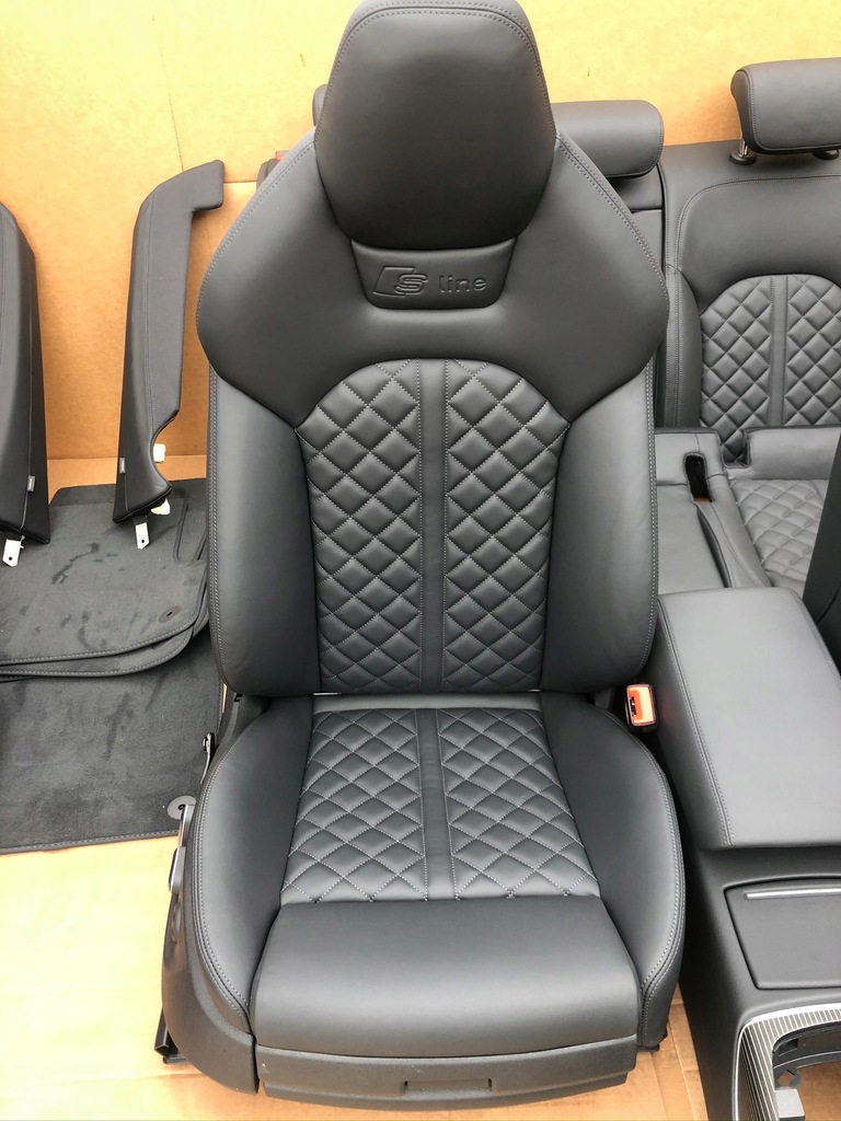 фото №6, Audi a7 c7 4g lift сидіння обшивки комплект підігрів s-line 38km